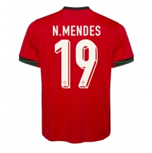 Maillot de football Réplique le Portugal Nuno Mendes #19 Domicile Europe 2024 Manche Courte